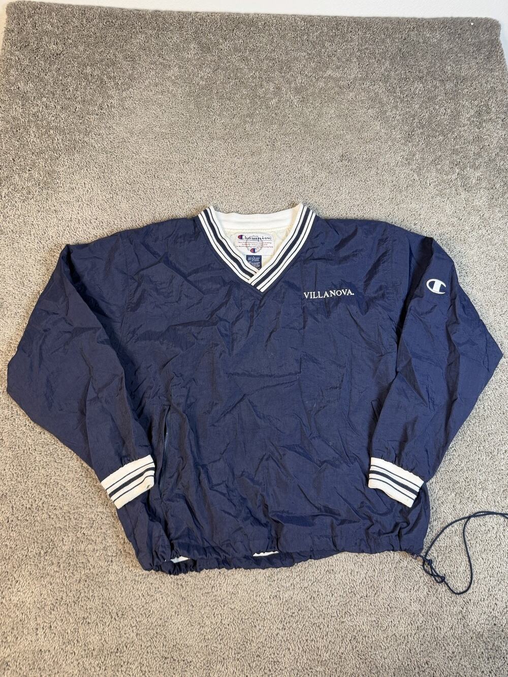 Villanova Jacket Mens L Blue NCAA Basketball Champion Team Apparel Pullover